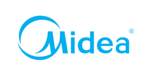 Png clipart brand midea group logo air conditioners acondicionamiento de aire air conditioning blue text photoroom